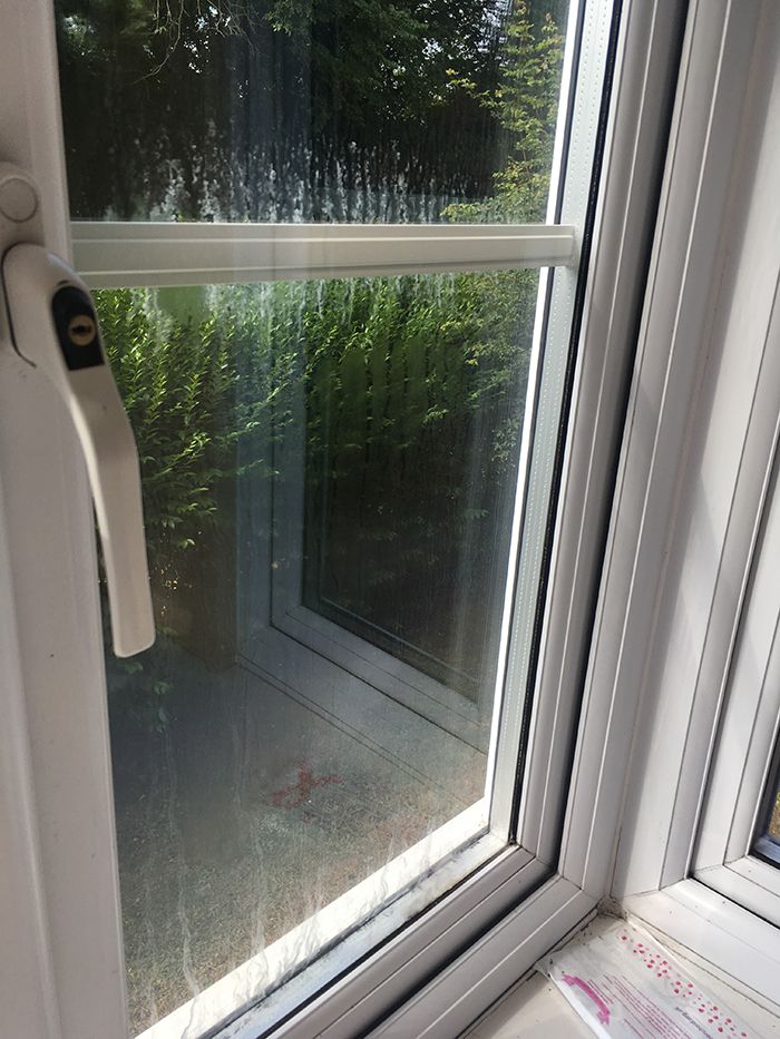 UPVC double glazing that has been installed on a small kitchen window.